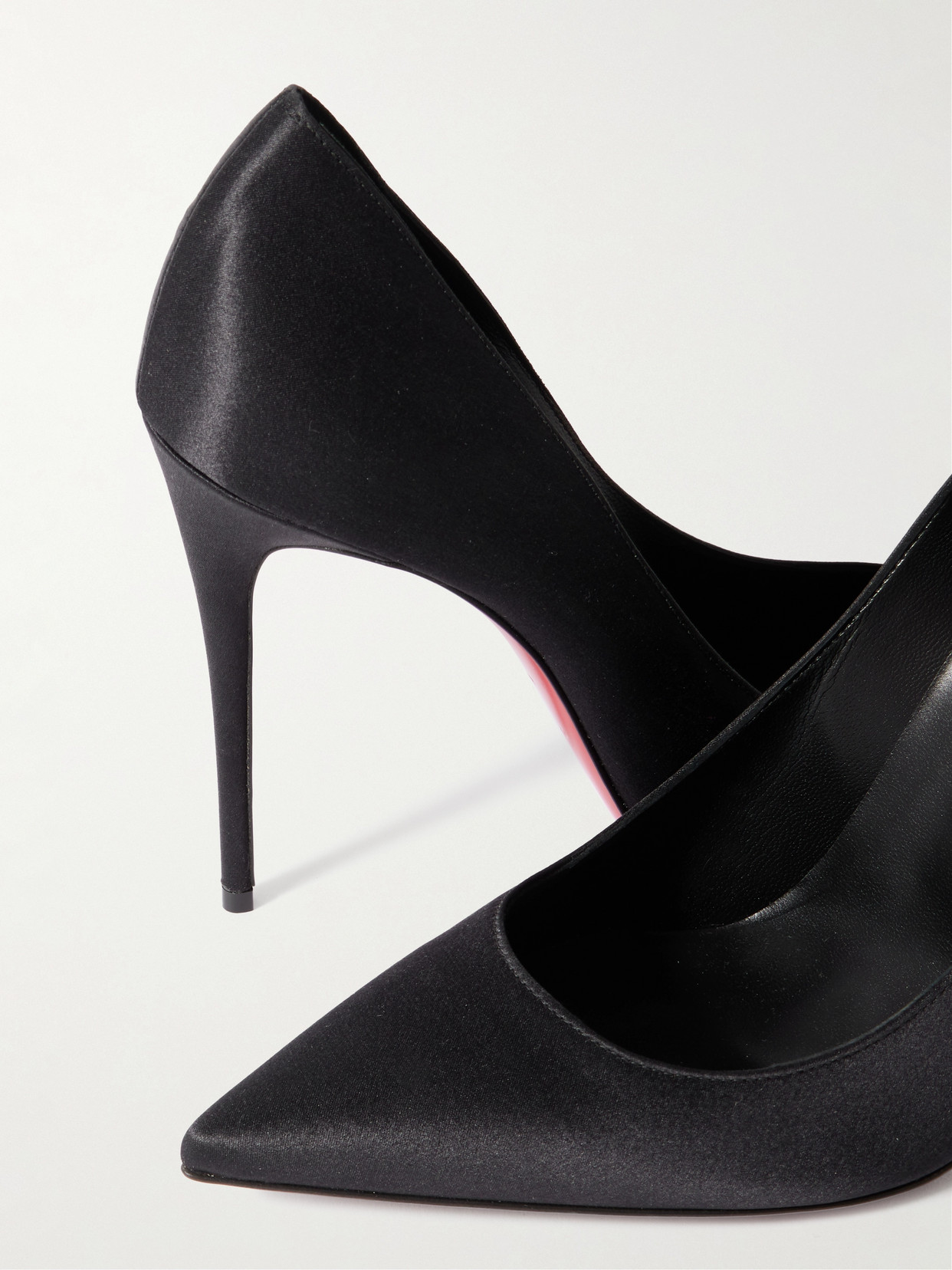 CHRISTIAN LOUBOUTIN CLASSIC KATE 100 SATIN-CREPE PUMPS