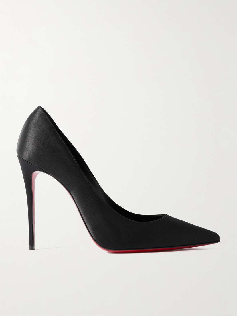 Christian Louboutin Classic Kate 100 Satin-crepe Pumps