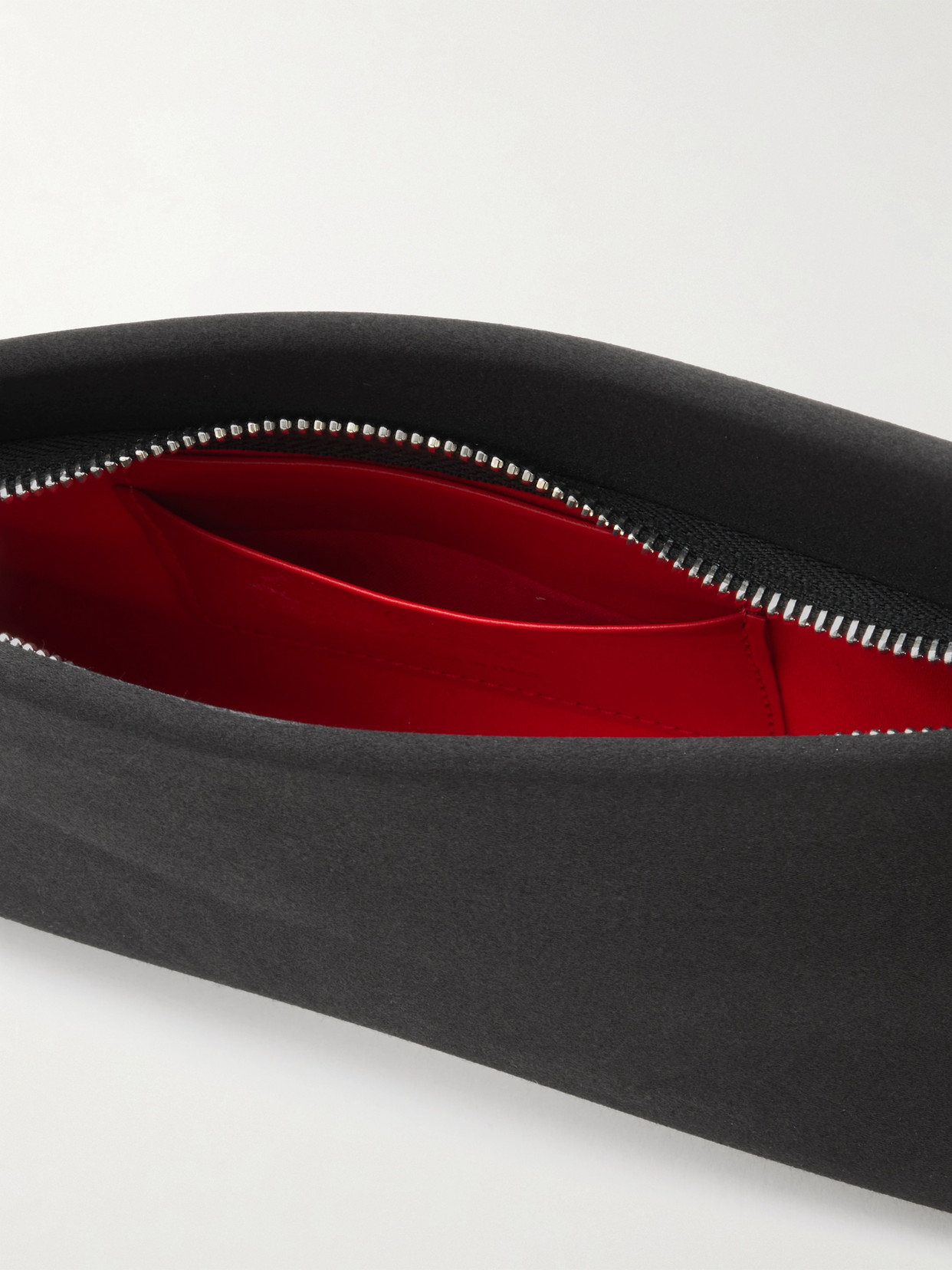 Christian Louboutin Loubitwist Iridescent Leather Clutch Bag In Black