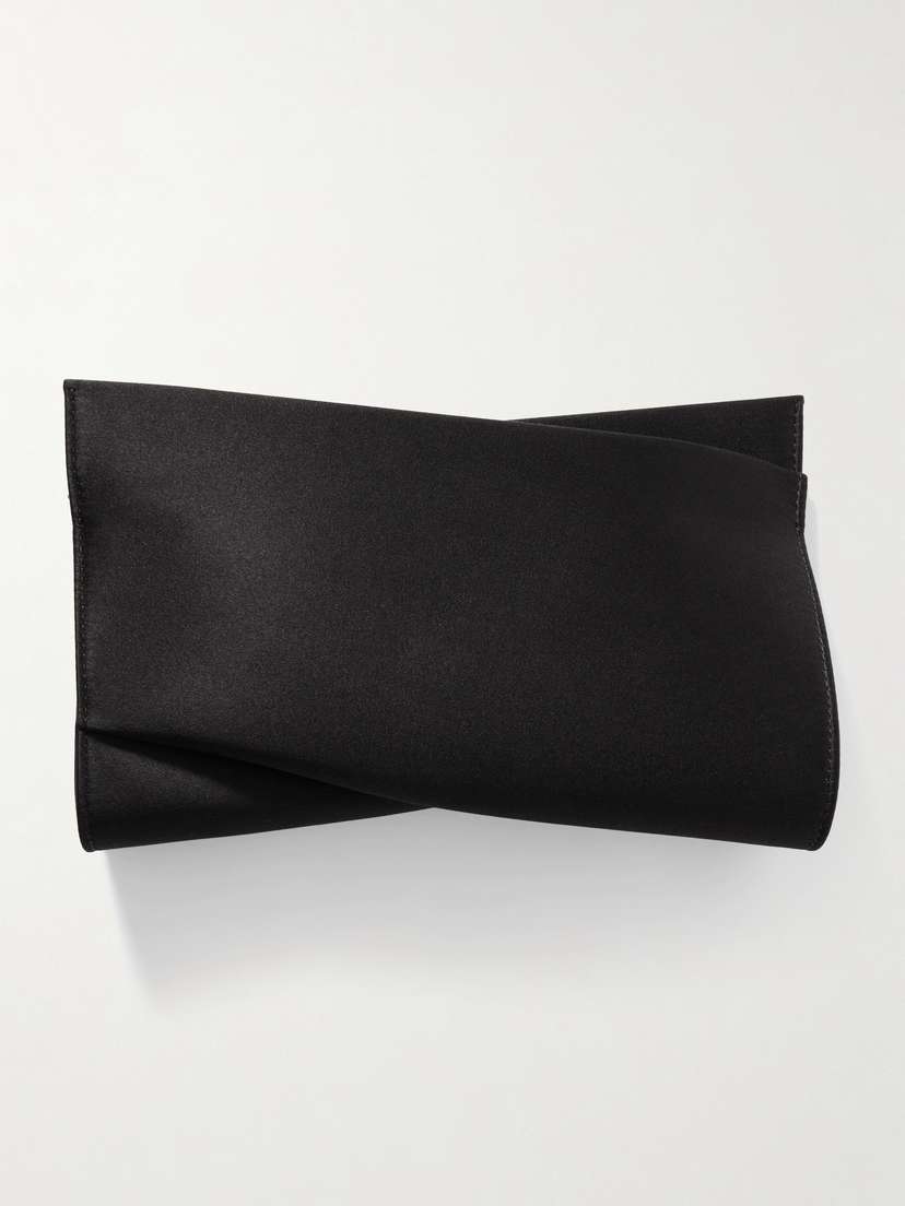 Christian Louboutin Loubitwist Satin-crepe Clutch