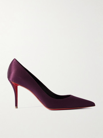 CHRISTIAN LOUBOUTIN Apostropha 80 satin pumps