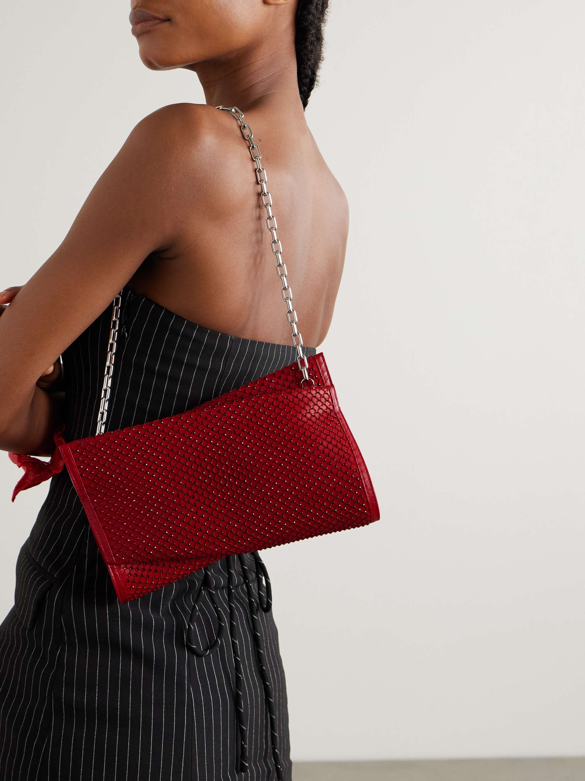 CHRISTIAN LOUBOUTIN Loubitwist crystal-embellished leather