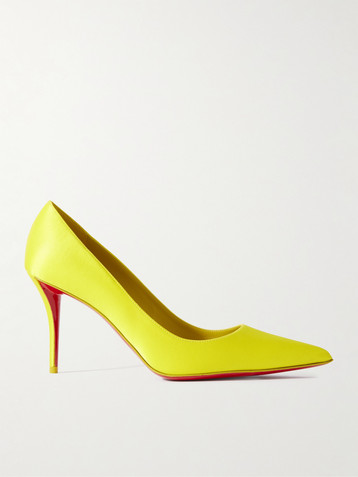 CHRISTIAN LOUBOUTIN Apostropha 80 satin pumps