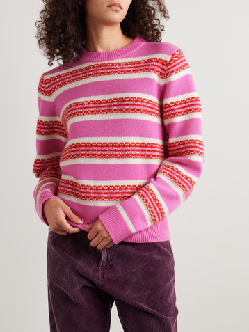 Guest In Residence Fair Isle cashmere-jacquard sweater