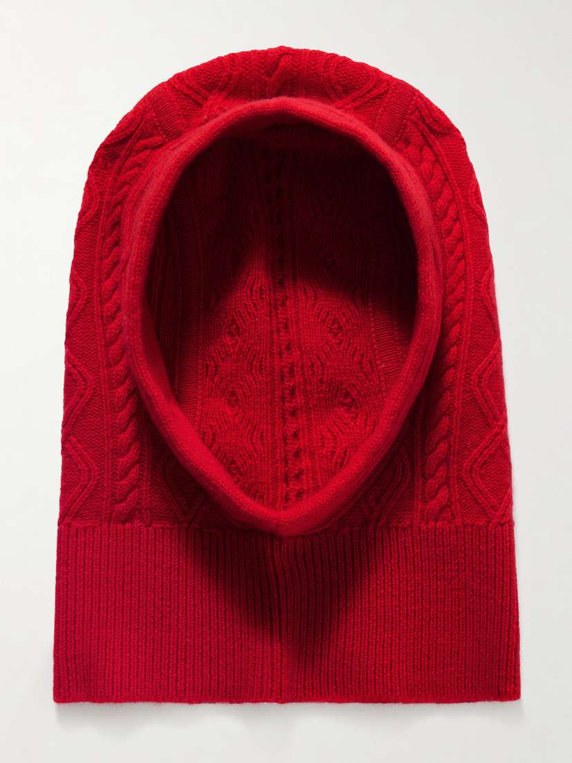 Guest In Residence Cable-knit Wool And Cashmere-blend Balaclava