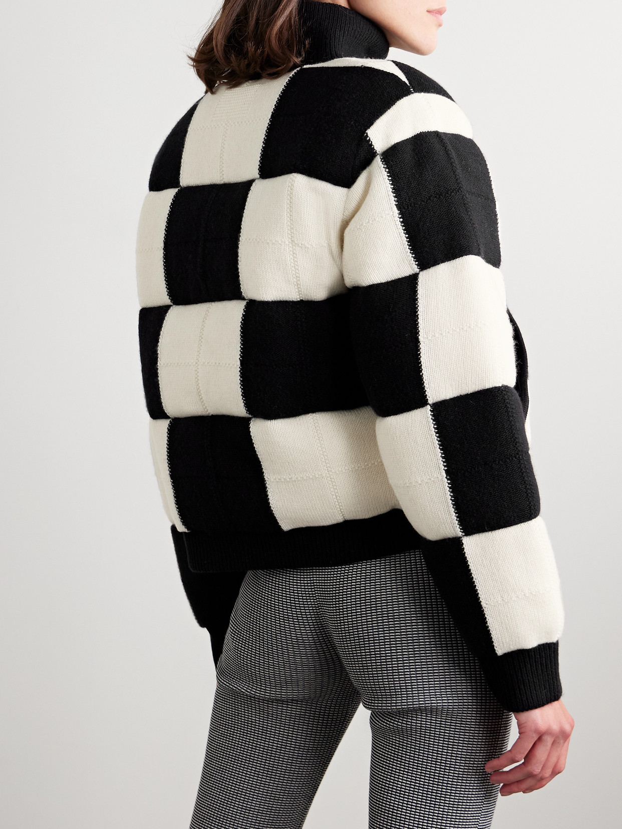 GUEST IN RESIDENCE CHECKED PADDED QUILTED WOOL AND CASHMERE-BLEND JACKET