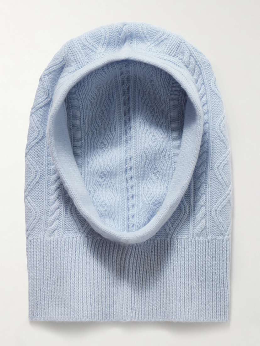 Guest In Residence Cable-knit Wool And Cashmere-blend Balaclava