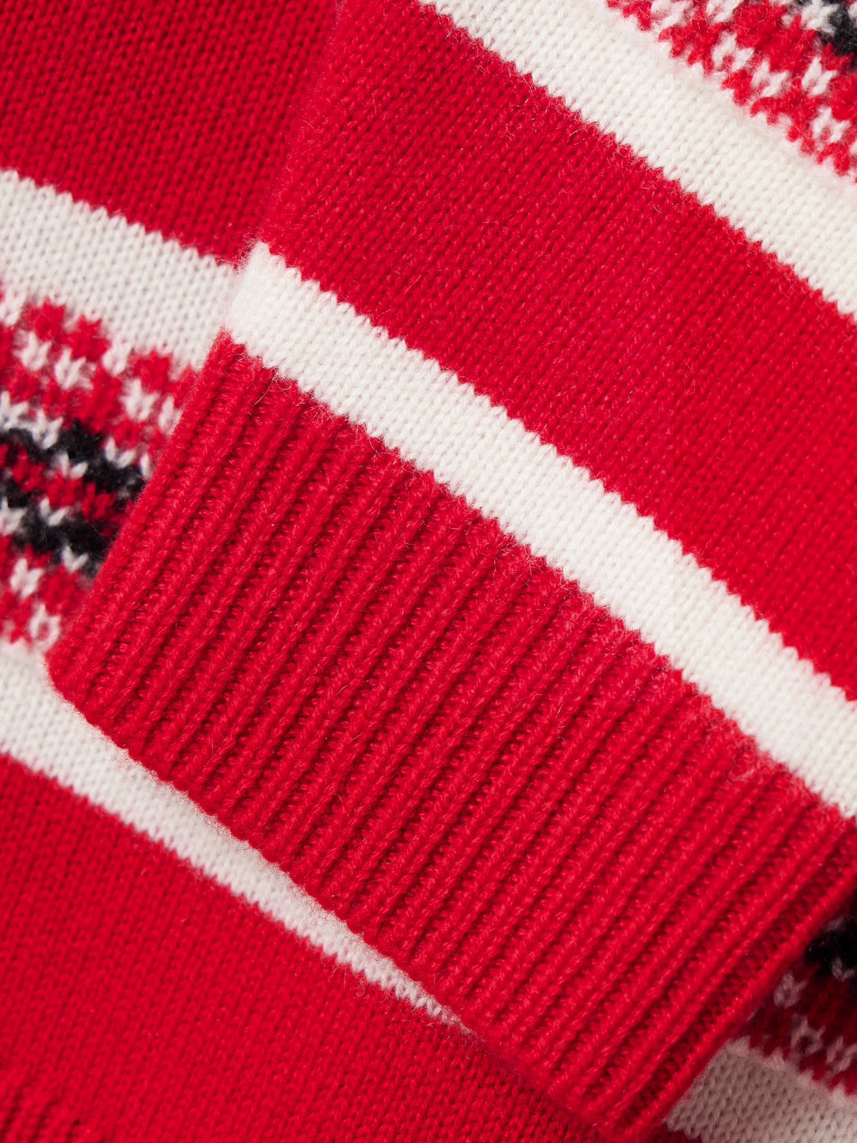 Guest In Residence Fair Isle Cashmere-jacquard Sweater In Red