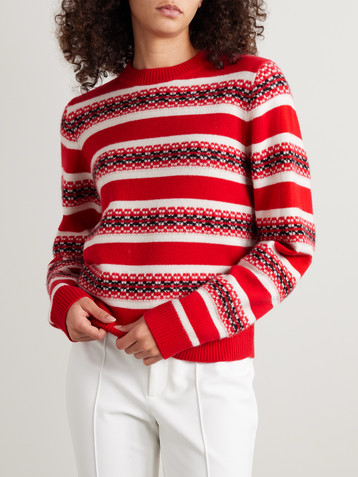 Guest In Residence Fair Isle cashmere-jacquard sweater