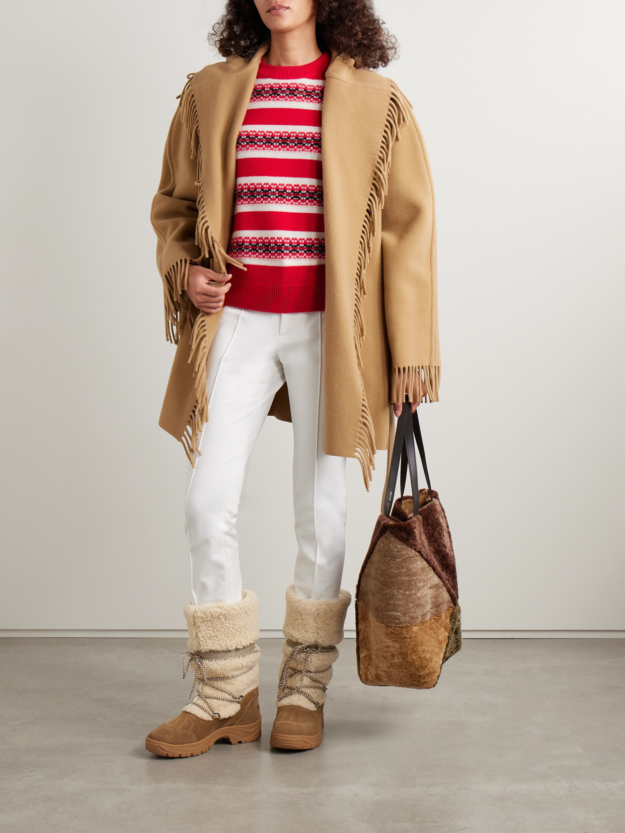 Guest In Residence Fair Isle Cashmere-jacquard Sweater In Red
