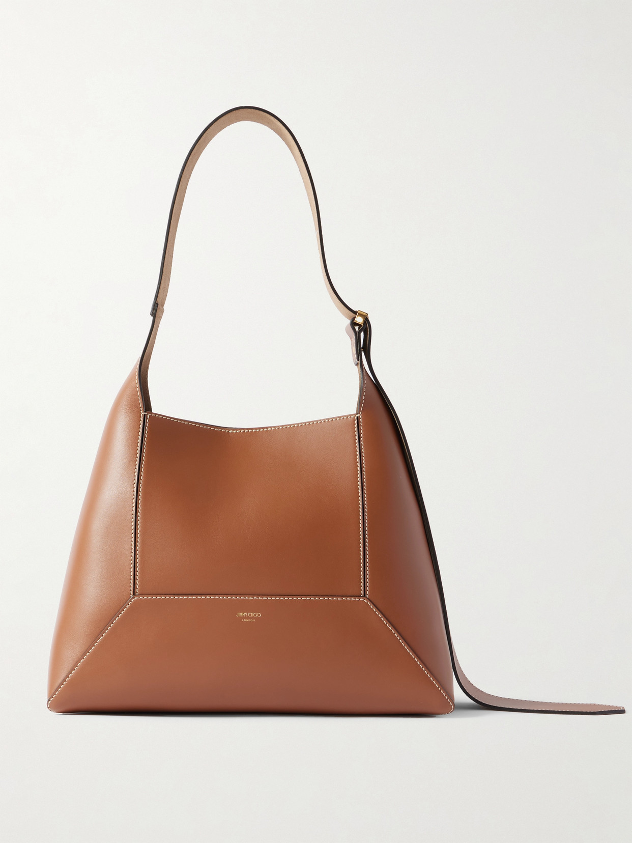Jimmy Choo Diamond Leather Shoulder Bag In Brown