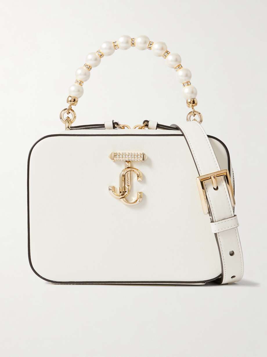 JIMMY CHOO Avenue Vanity 带缀饰皮革单肩包 | NET-A-PORTER