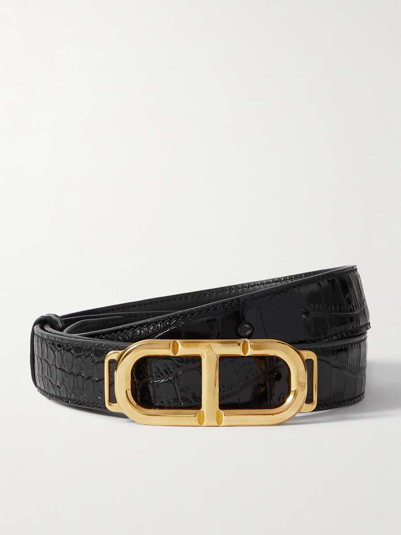 Tom Ford Croc-effect Leather Belt