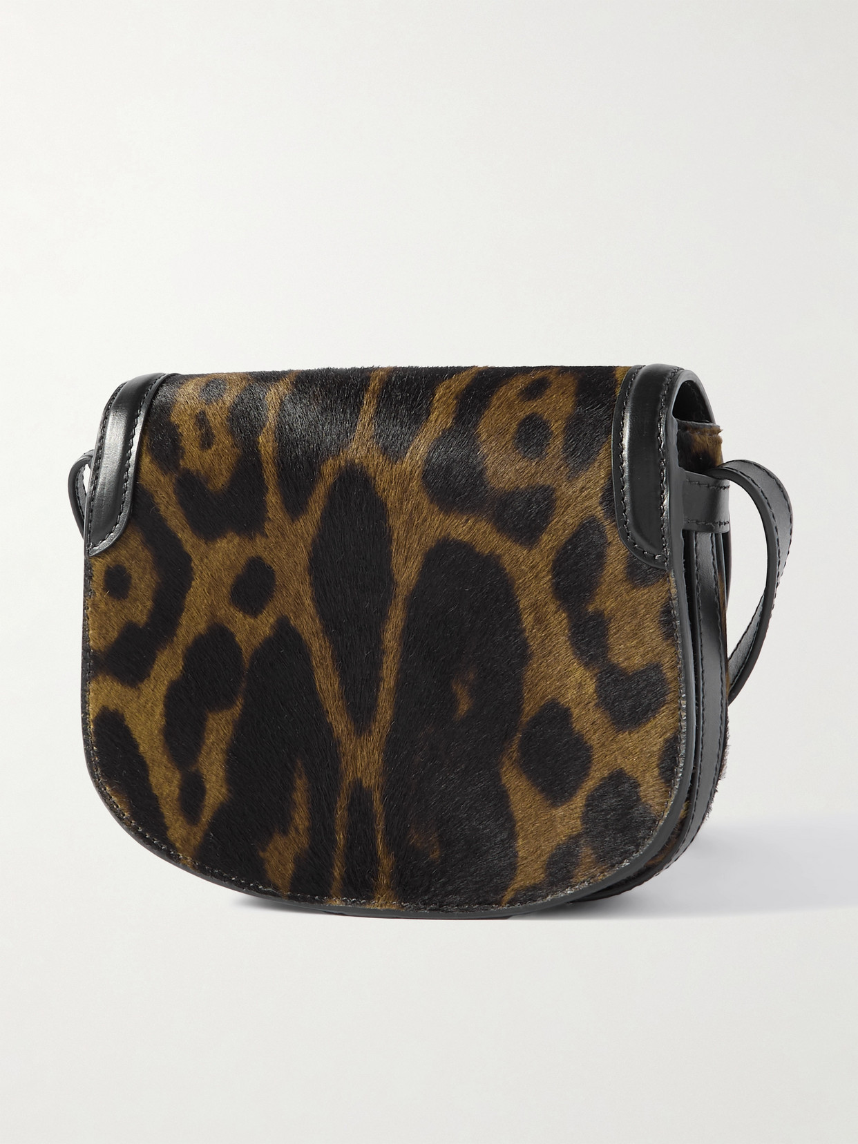 Tom Ford Wallis Leather-trimmed Leopard-print Calf Hair Shoulder Bag In Animal Print