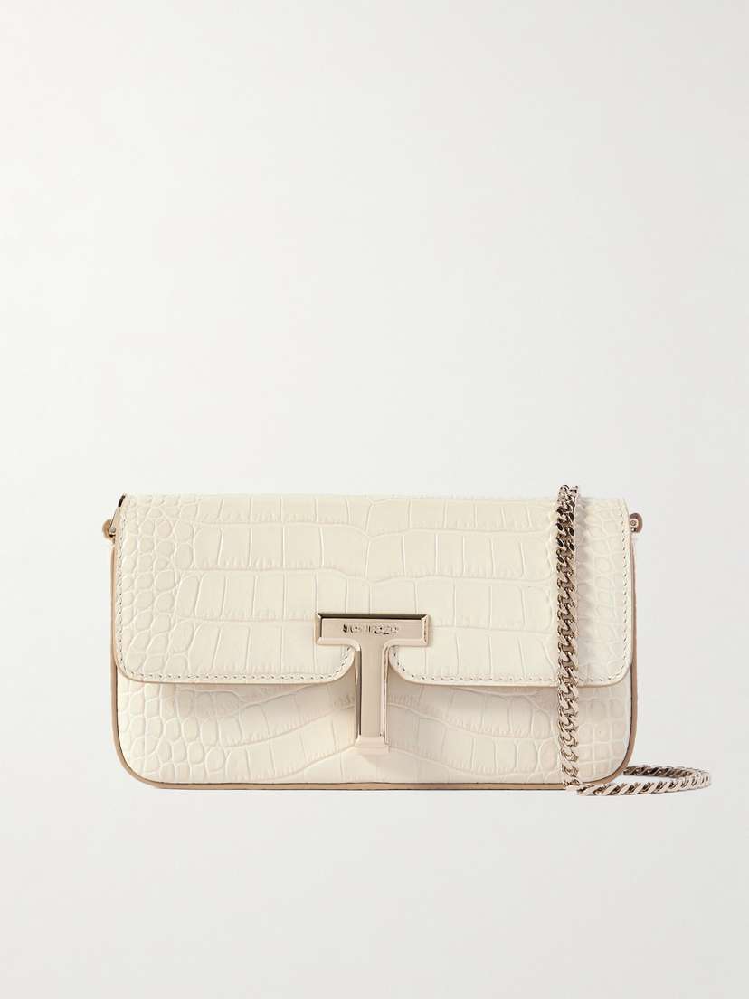 Tom Ford Wallis Croc-effect Patent-leather Shoulder Bag