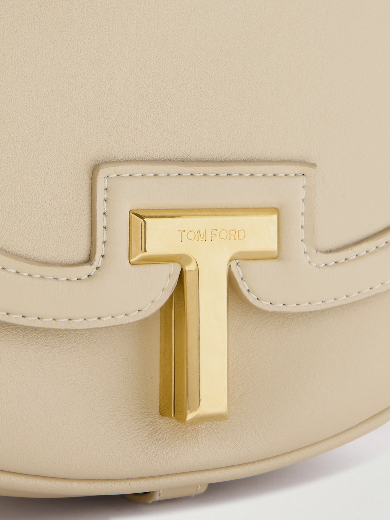 Tom Ford Wallis Leather Shoulder Bag In Neutrals
