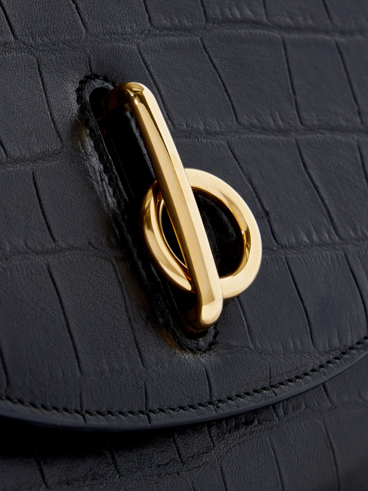 Burberry Croc-effect Leather Shoulder Bag In Unknown