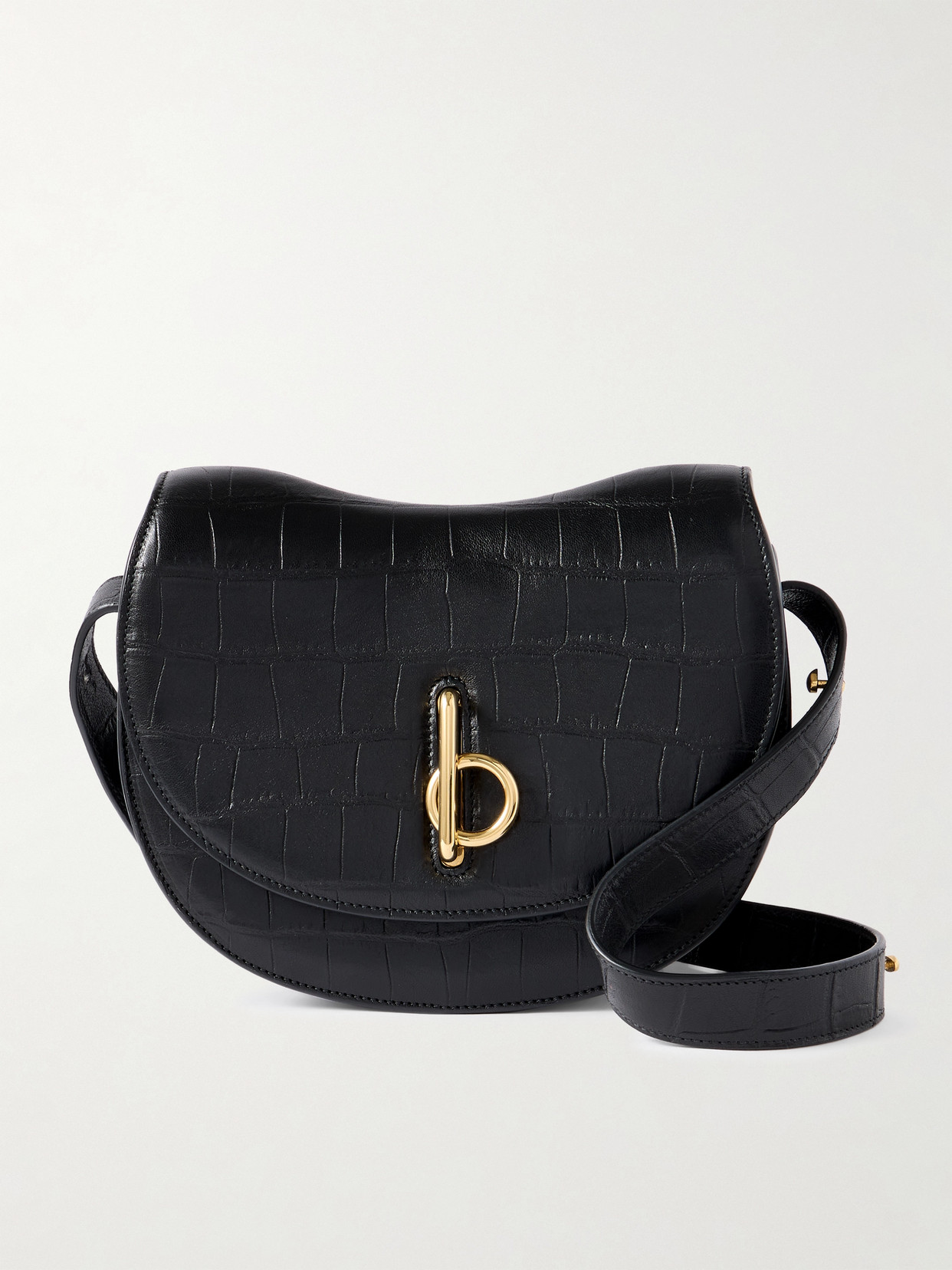 Burberry Croc-effect Leather Shoulder Bag In Unknown
