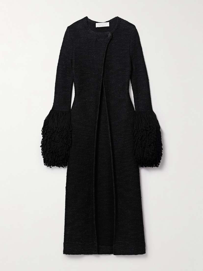 Gabriela Hearst Elete Fringed Cashmere And Silk-blend Coat
