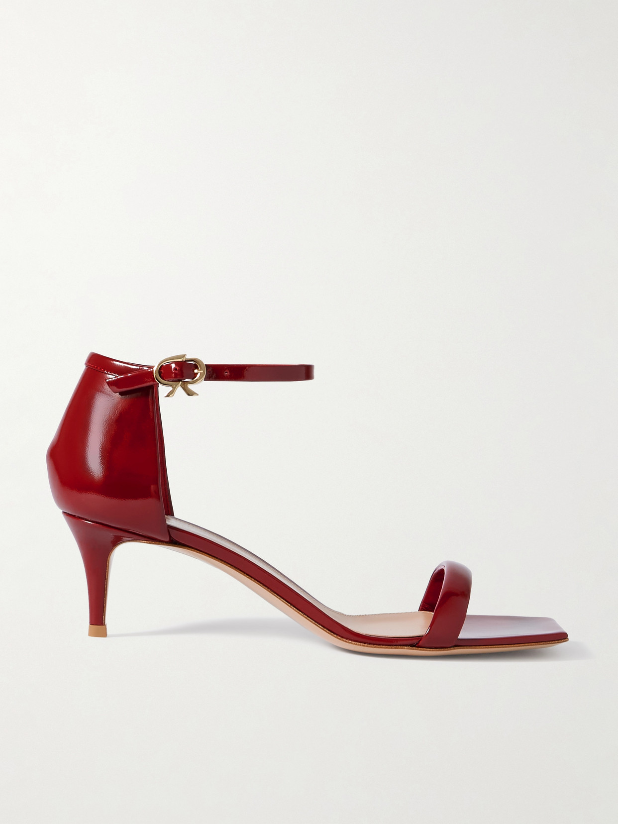 Gianvito Rossi - Rhys 55 Patent-leather Sandals - Red