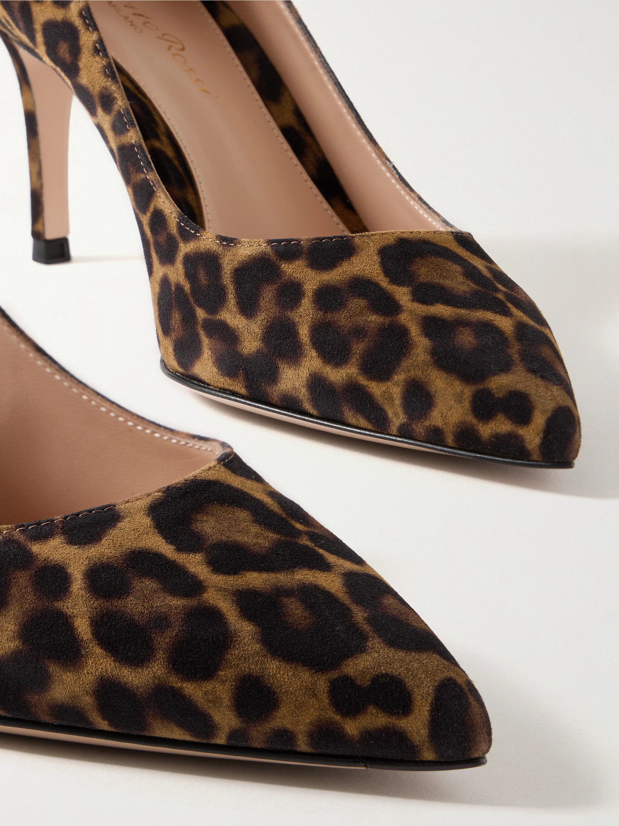 Gianvito Rossi 85mm Gianvito Leopard Suede Pointed-toe Pumps In Animal Print
