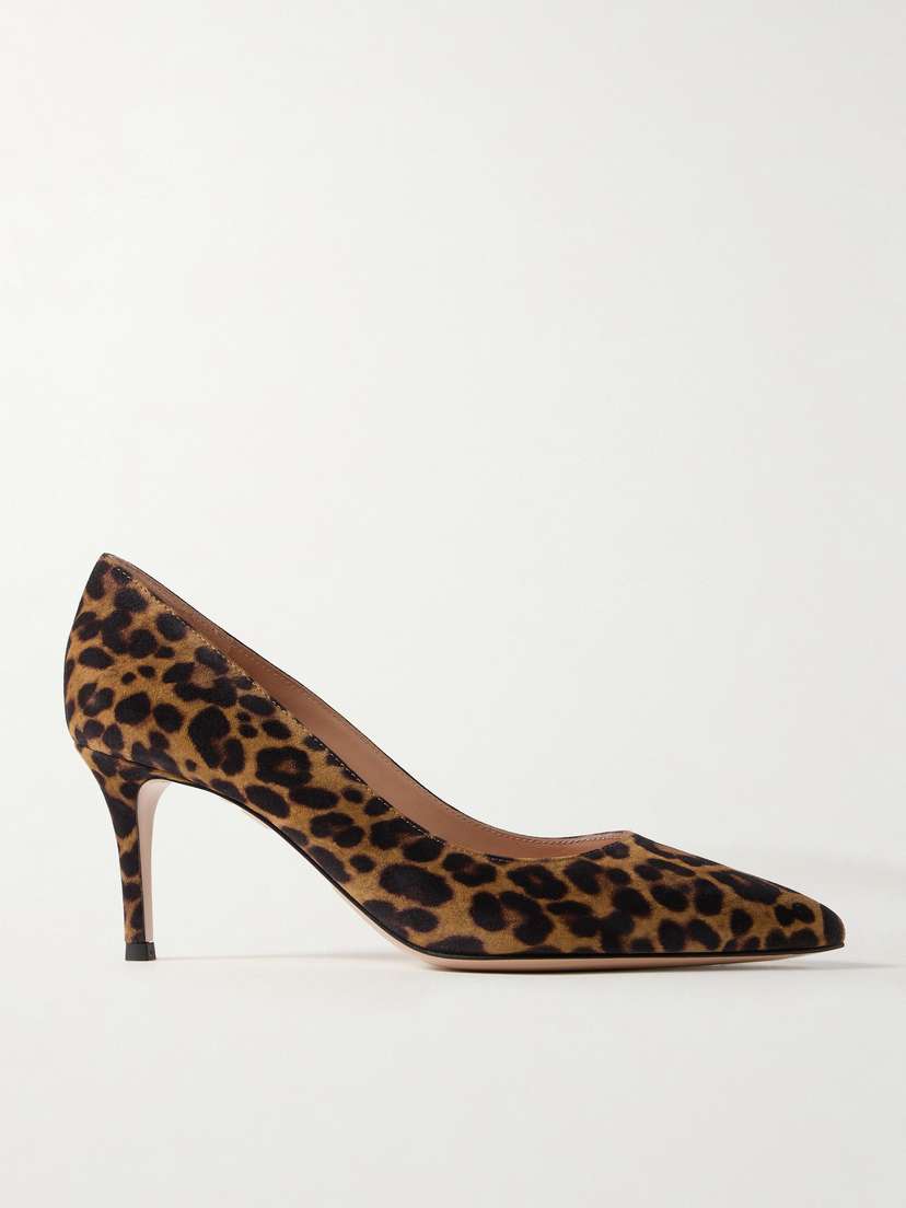 Gianvito Rossi Gianvito 70 Leopard-print Suede Pumps