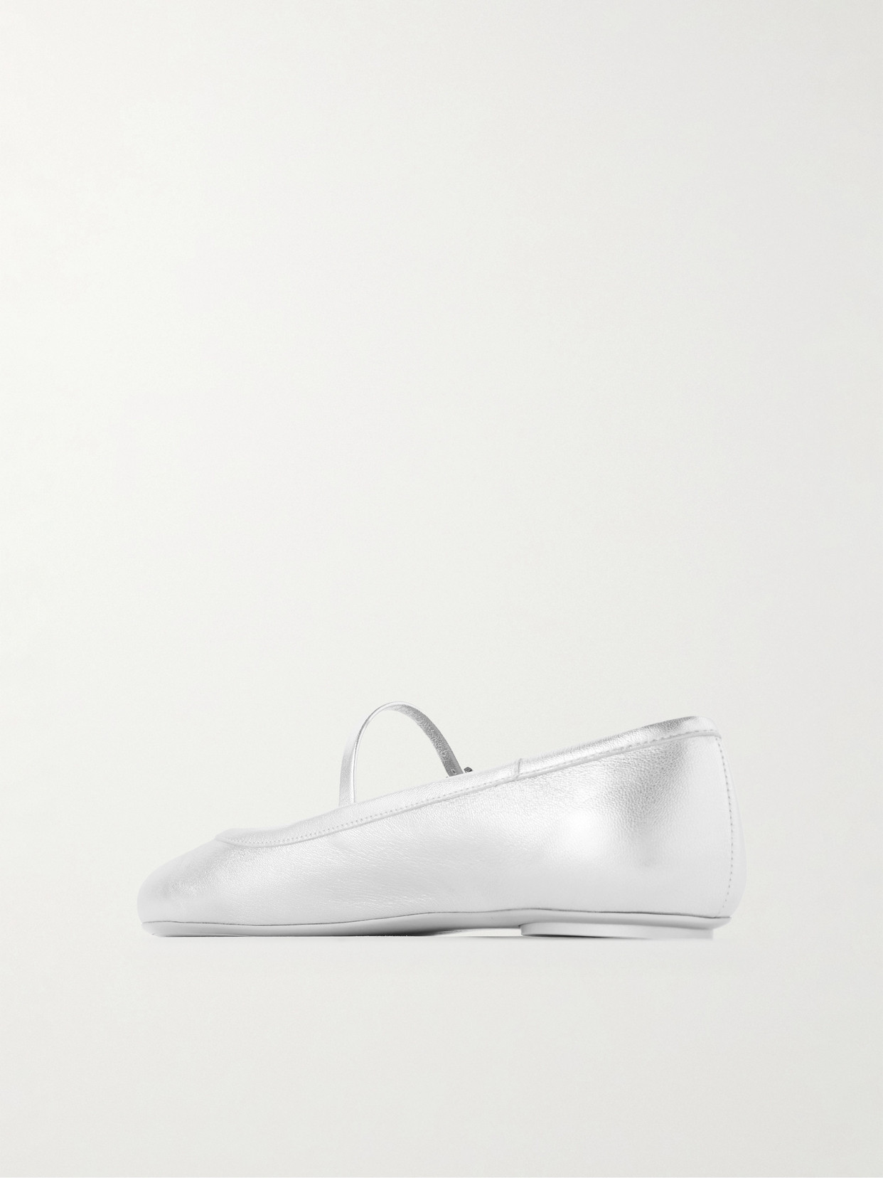 Gianvito Rossi Carla Ballet Flats In Silver