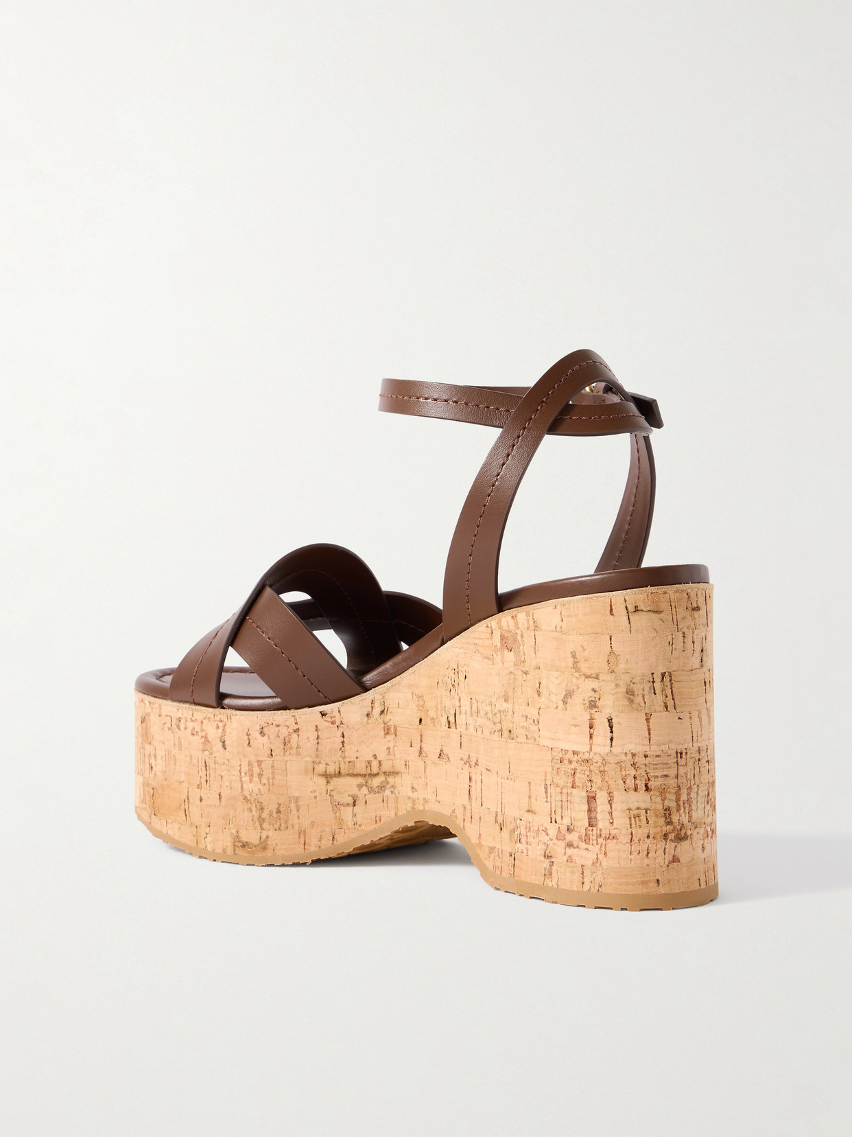 105 Leather Platform Sandals