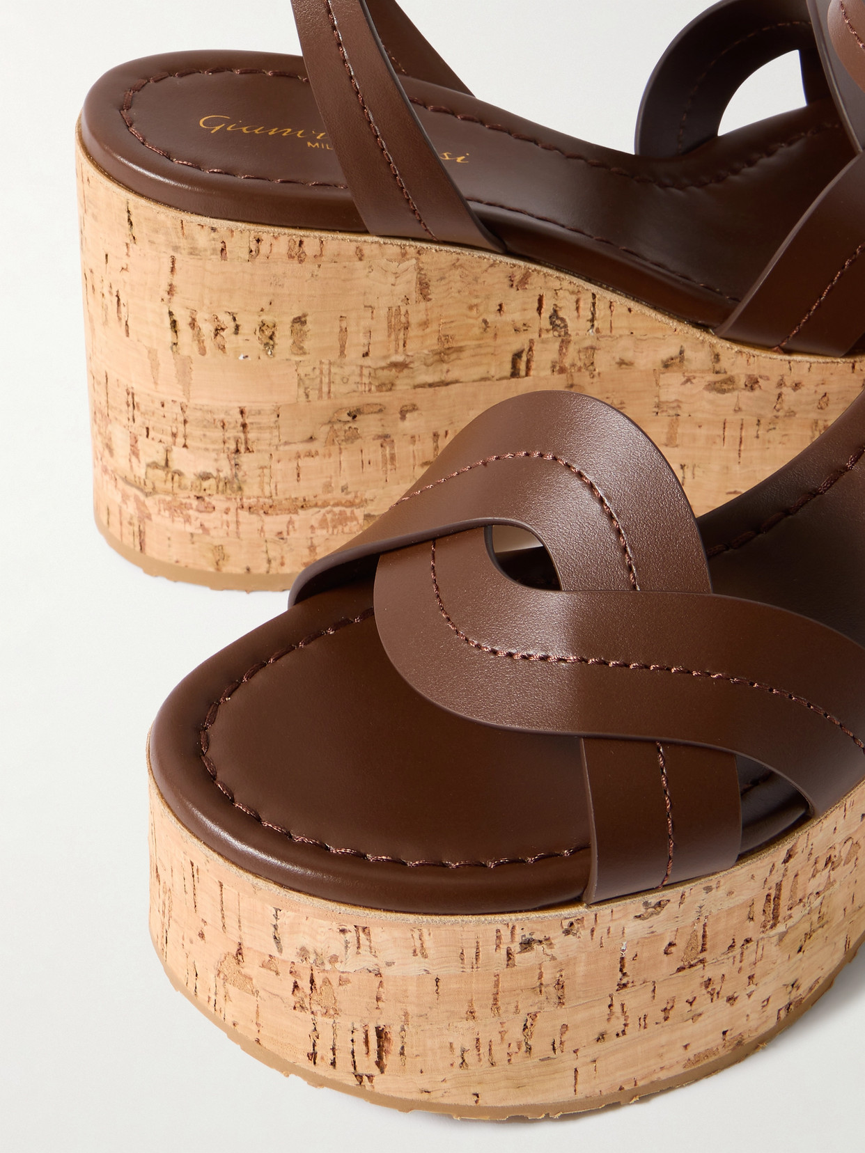 105 Leather Platform Sandals