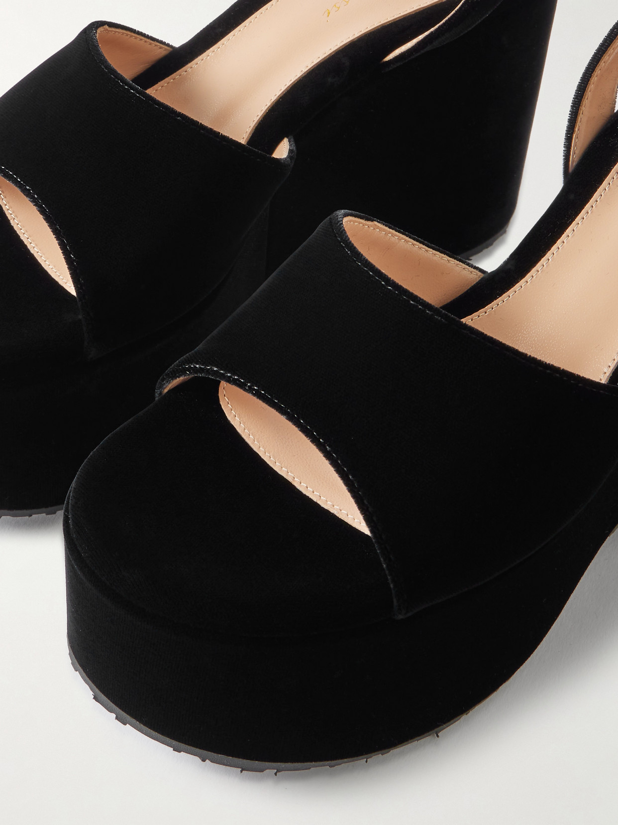 Thalia 105 Velvet Platform Sandals
