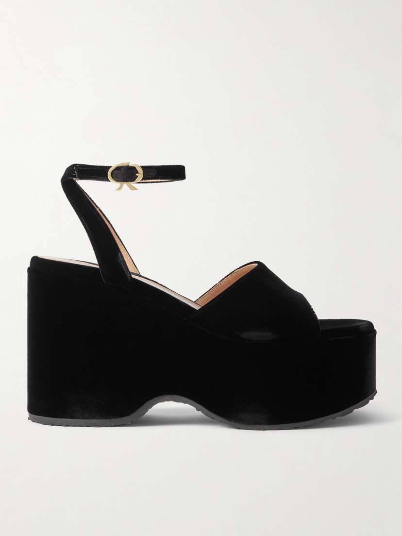 Gianvito Rossi Thalia 105 Velvet Platform Sandals