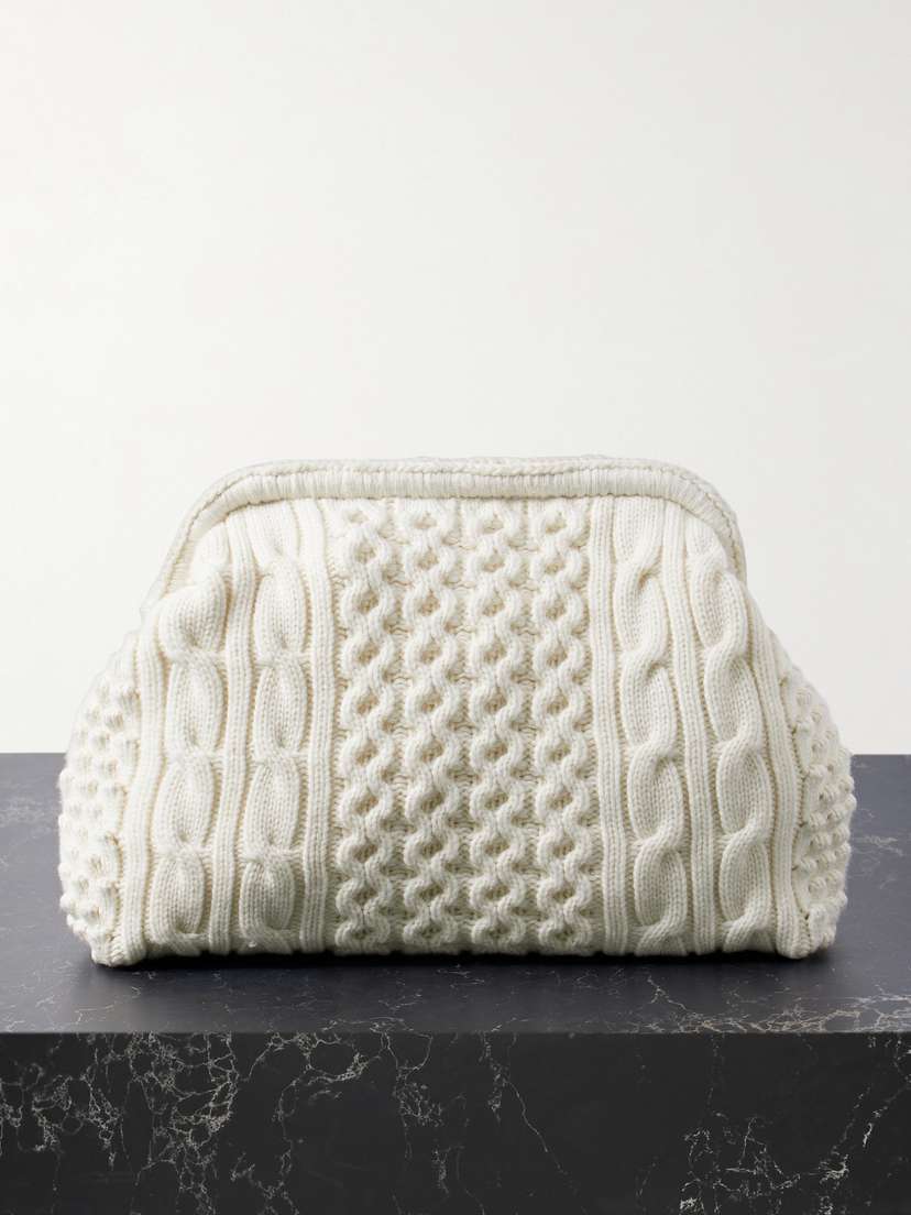Gabriela Hearst Agon Cable-knit Cashmere Clutch