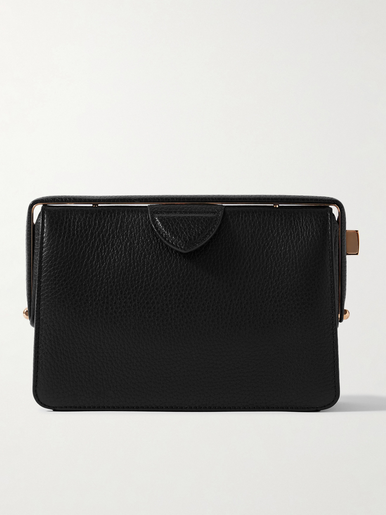Gabriela Hearst Carrington Textured-leather Clutch In Black
