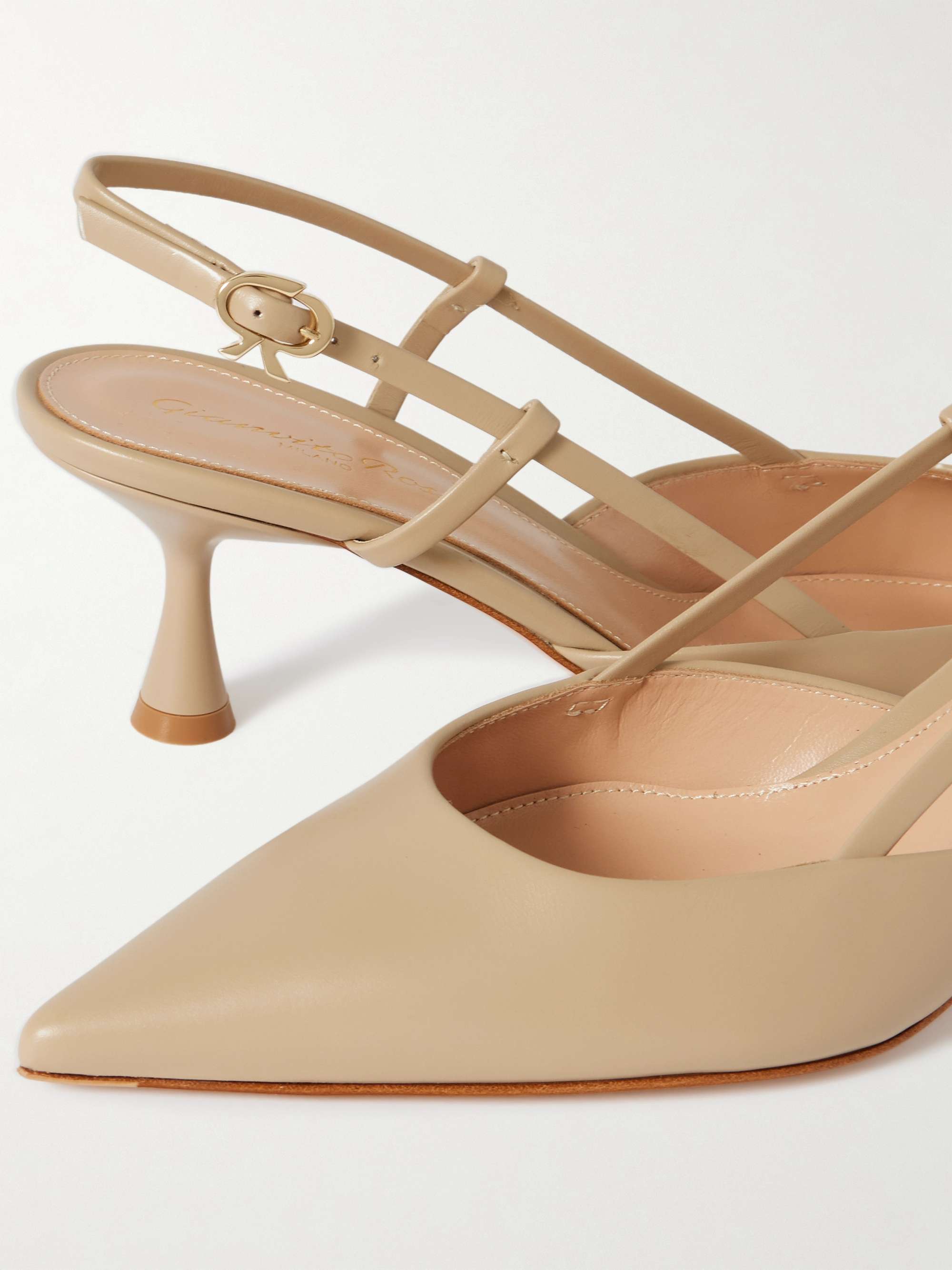 GIANVITO ROSSI Ascent 55 leather slingback pumps