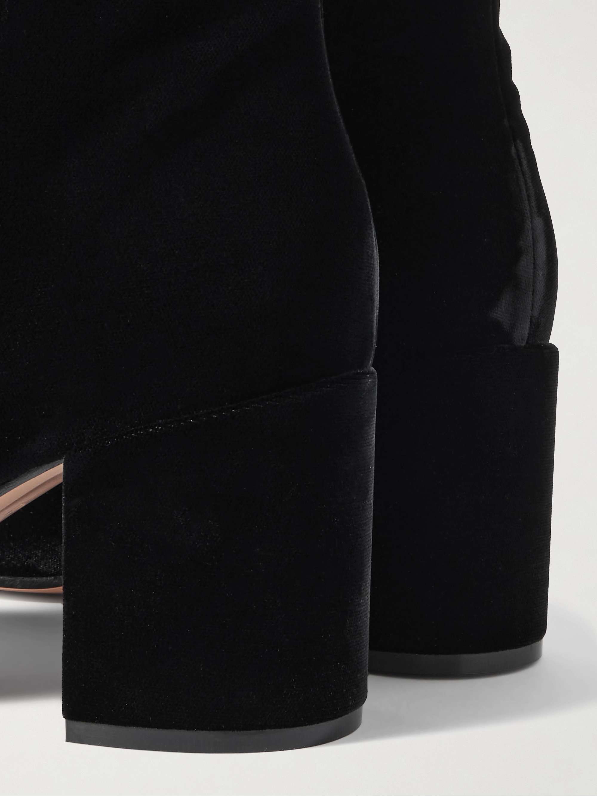GIANVITO ROSSI Joelle 70 velvet ankle boots | NET-A-PORTER GIANVITO ROSSI Joelle 70 velvet ankle boots | NET-A-PORTER