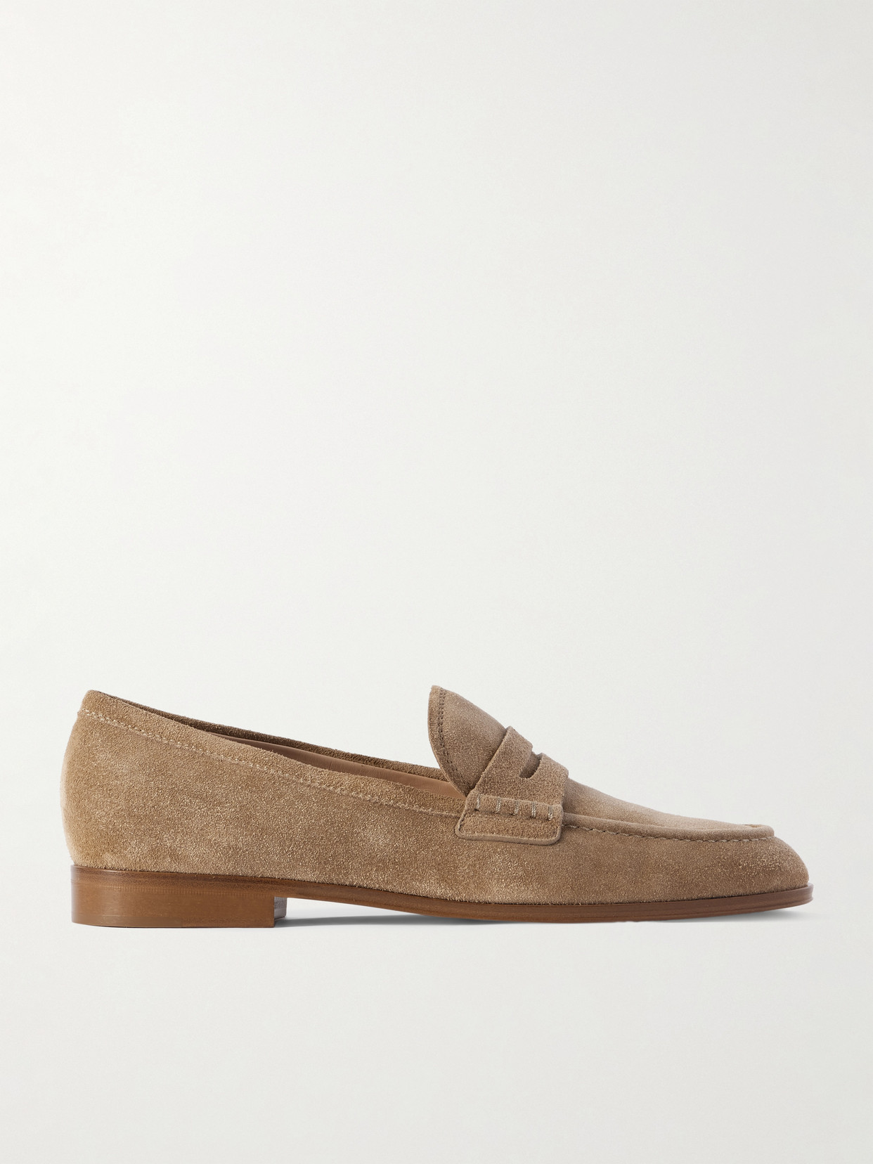Gianvito Rossi - Georgie Suede Loafers - Camel