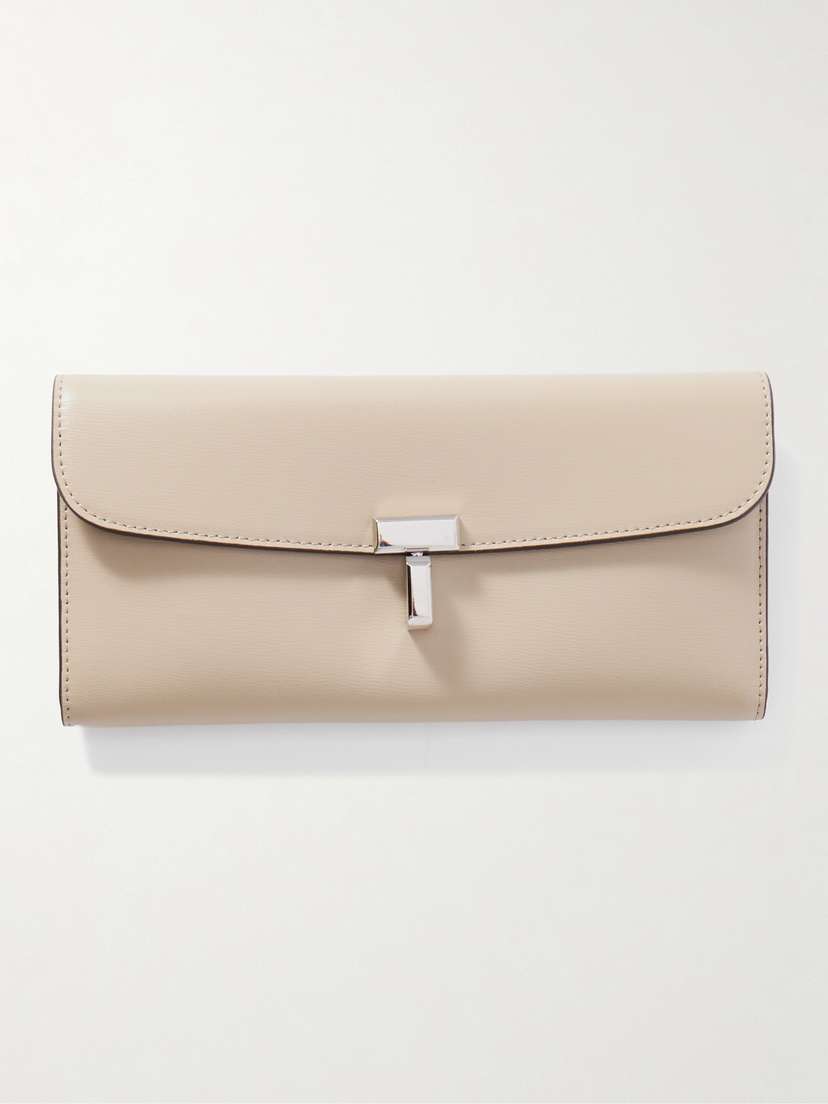 TOTEME T-lock Textured-leather Wallet