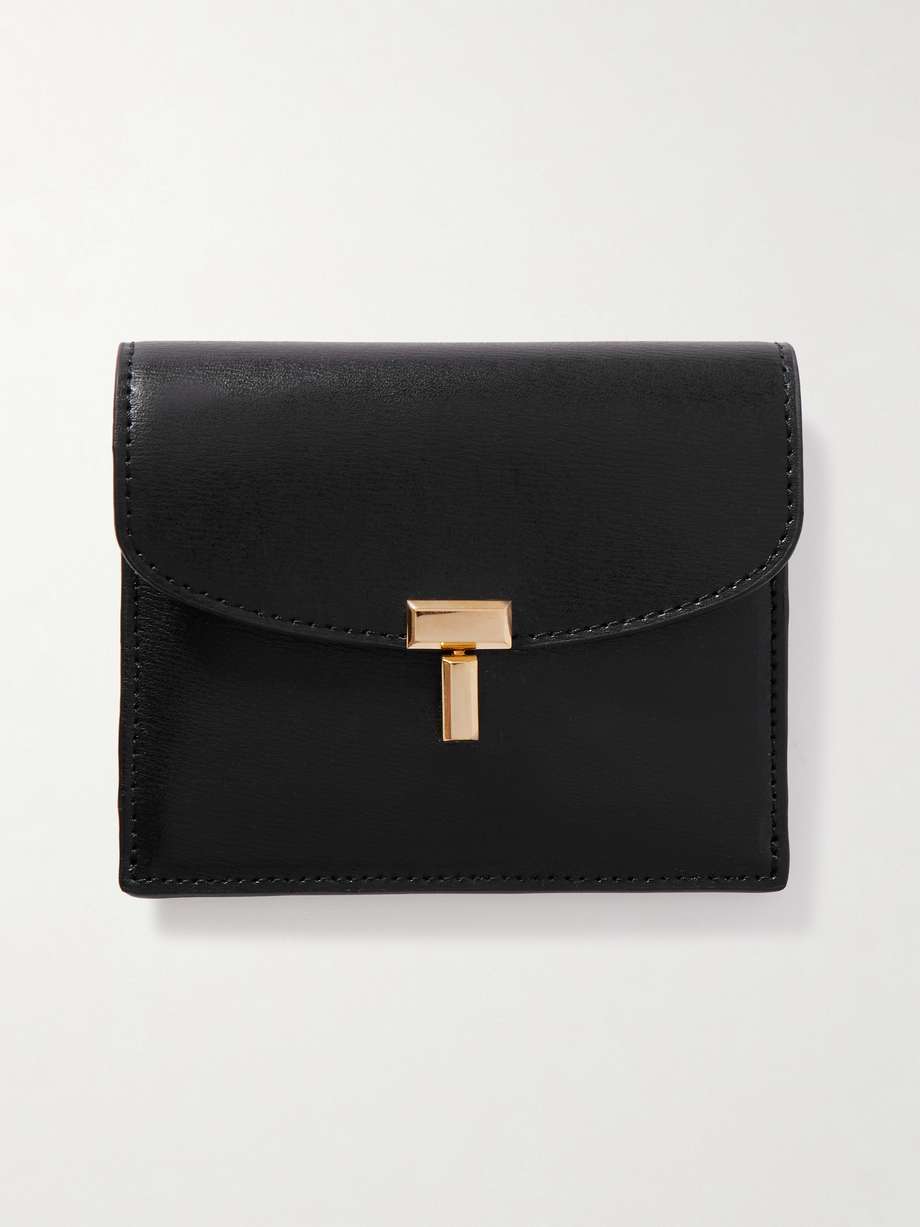 Toteme T-Lock textured-leather cardholder
