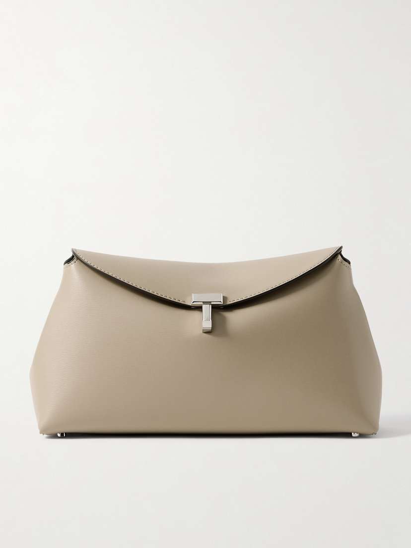 TOTEME T-lock Leather Clutch