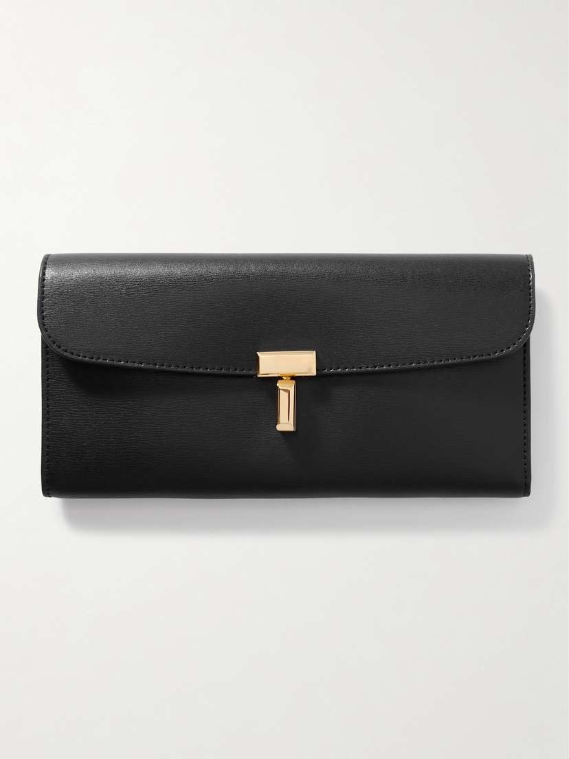 TOTEME T-lock Textured-leather Wallet