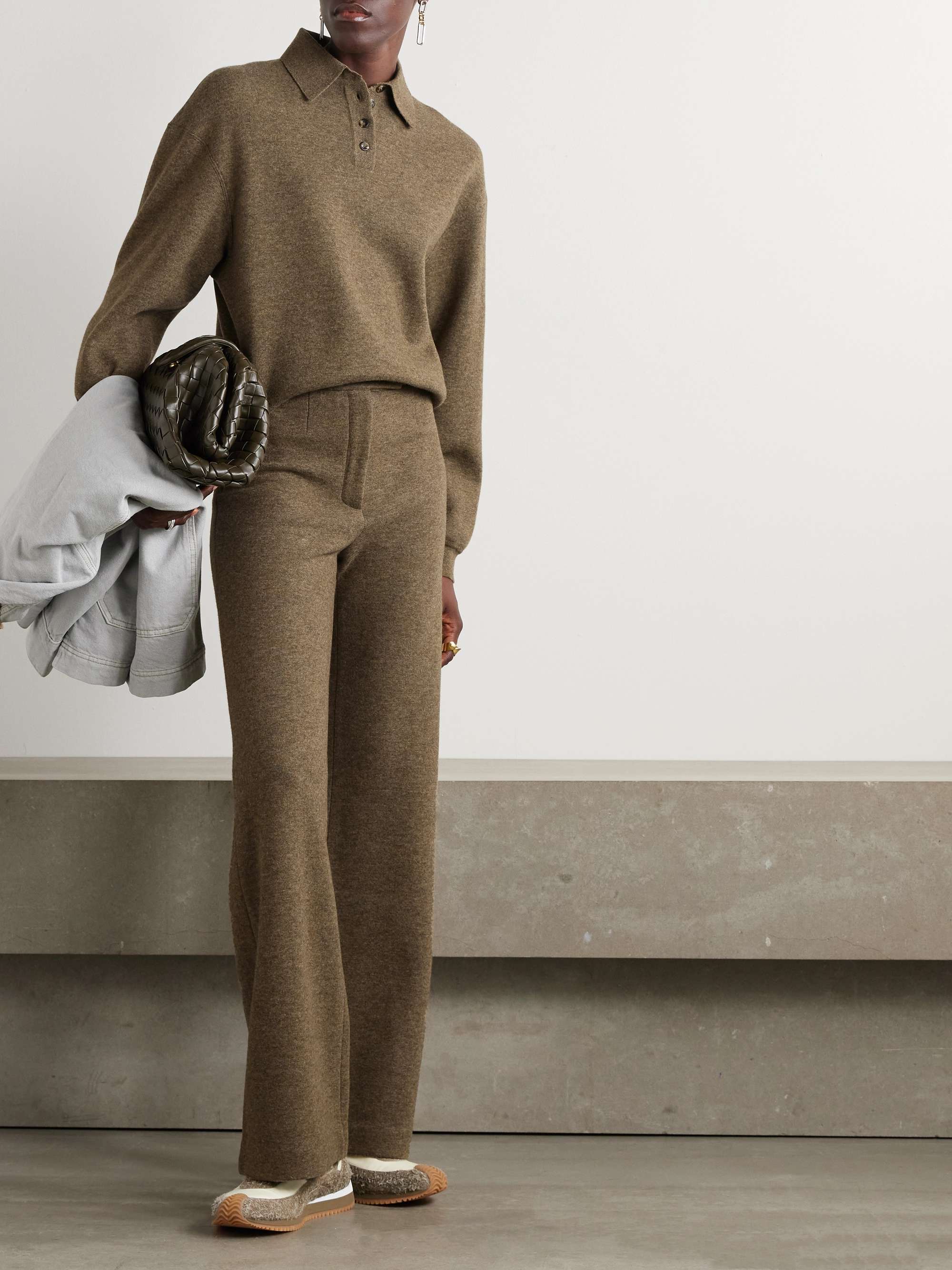Cashmere blend sweater dark green x small