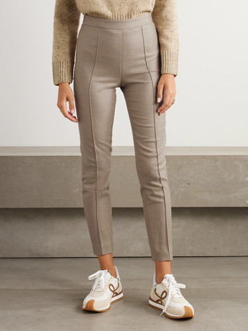 Loro Piana Mick pleated cashmere skinny pants
