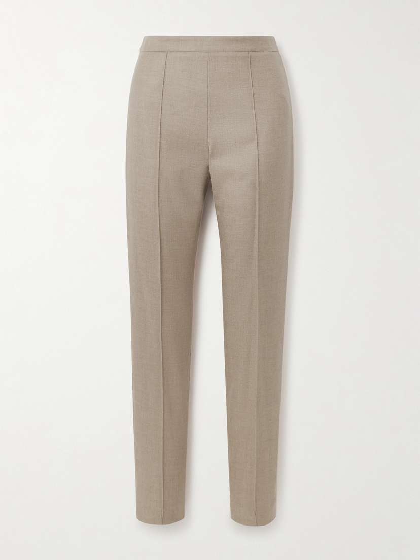 Loro Piana Mick Pleated Cashmere Skinny Pants