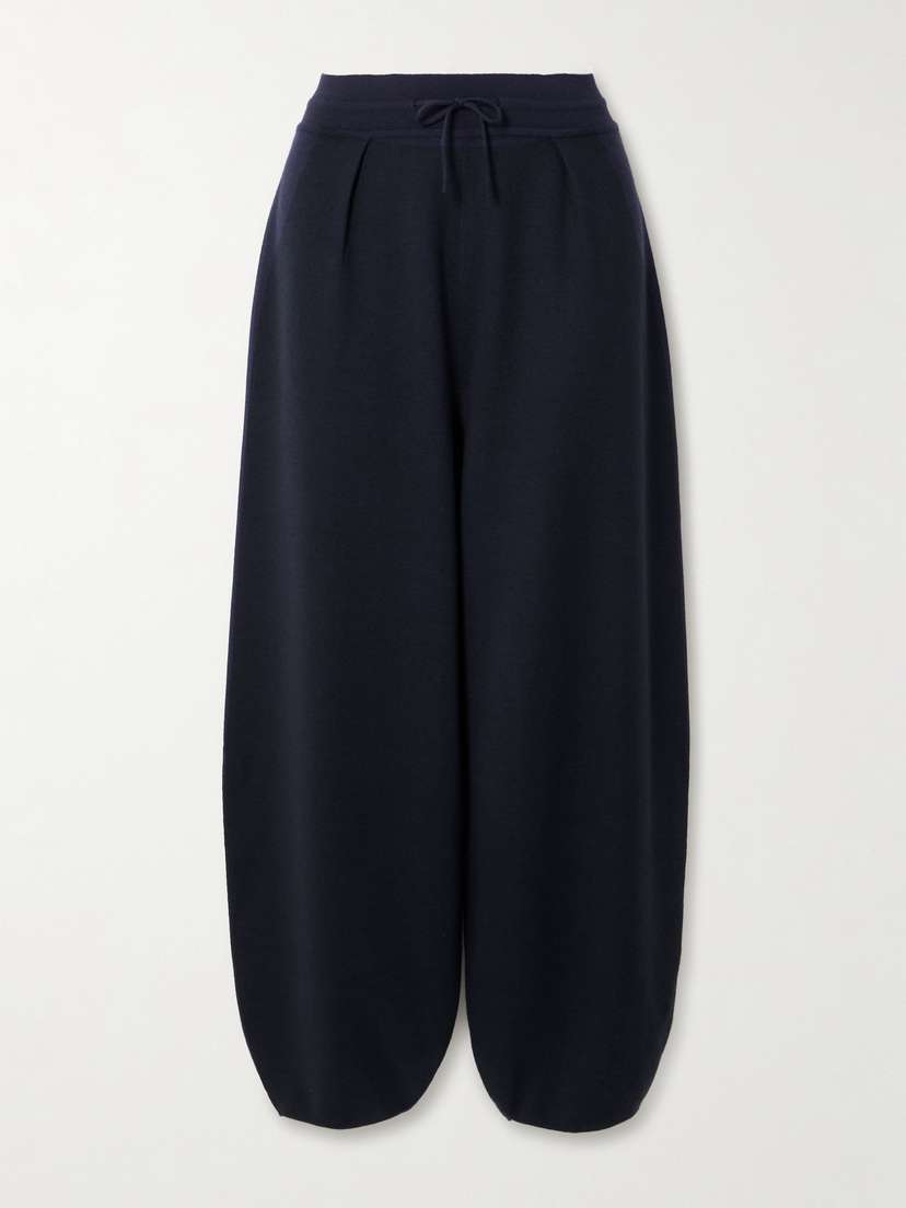 Loro Piana Balfour Cashmere, Wool And Silk-blend Wide-leg Track Pants