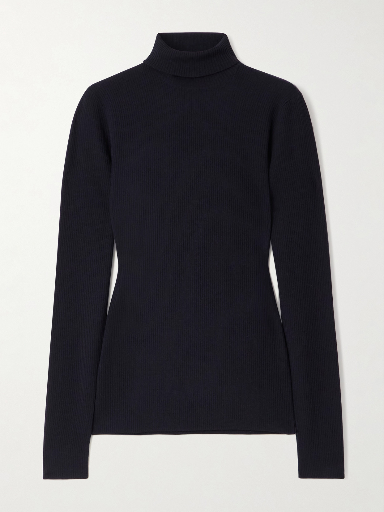 Loro Piana - Taupo Ribbed-knit Wool Tutleneck Sweater - Blue