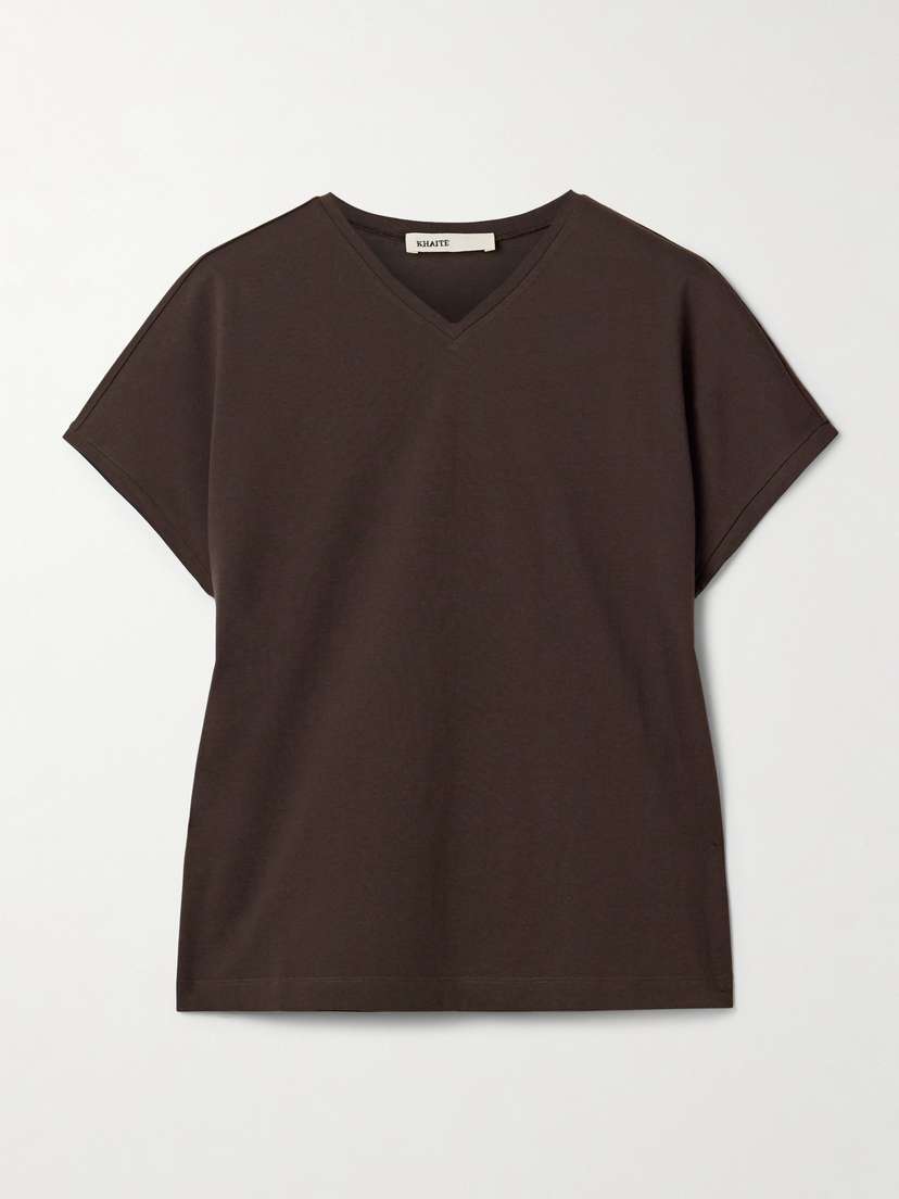 Khaite Devra Cotton-blend Jersey T-shirt