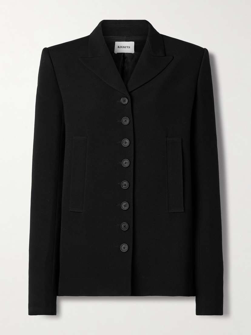 Khaite Saraphina Grain De Poudre Jacket