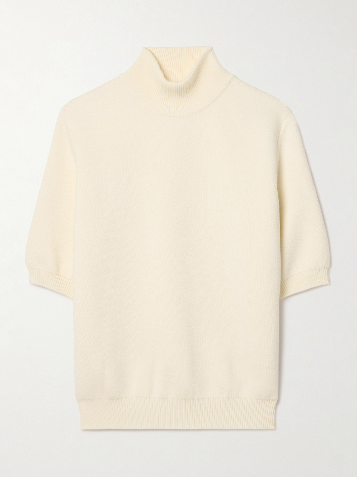 Khaite Marco Wool-blend Turtleneck Sweater In Ivory