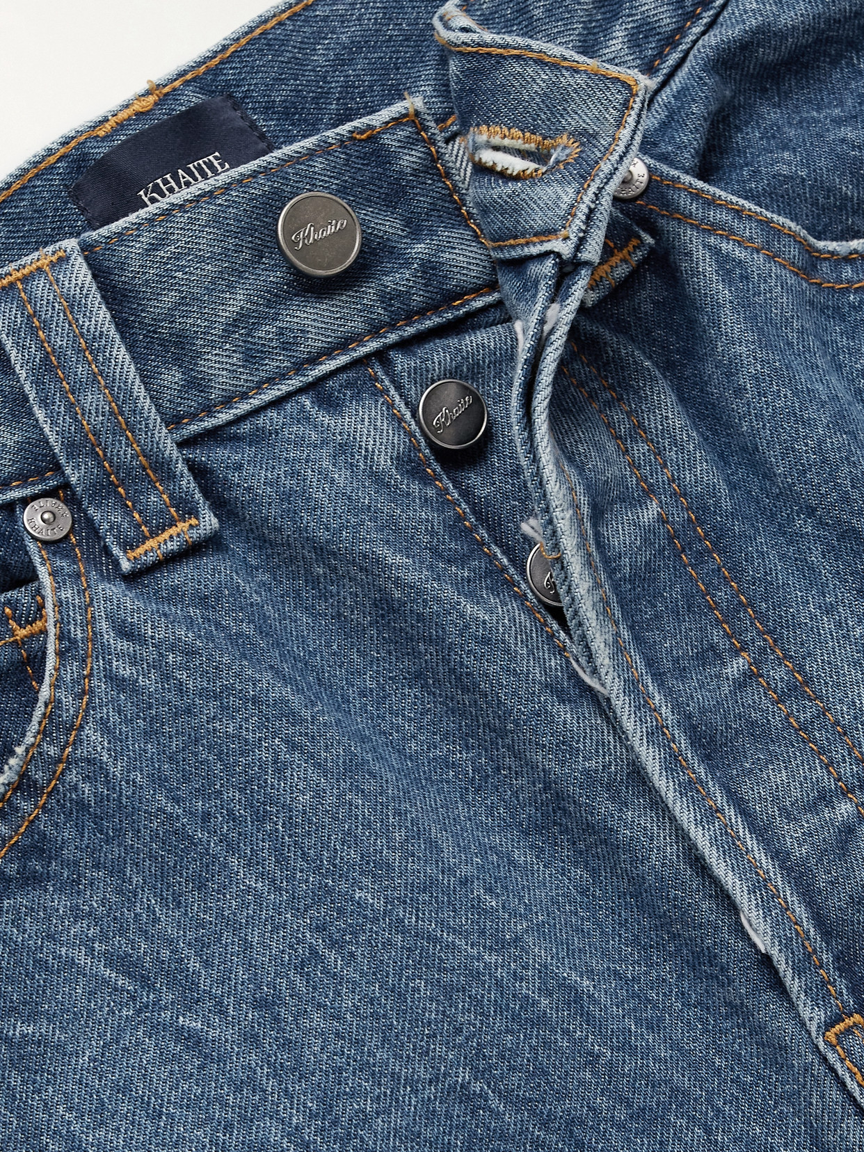 Khaite Corben Low-rise Jeans In Blue