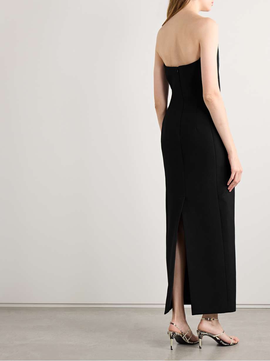 yao strapless grain de poudre gown
